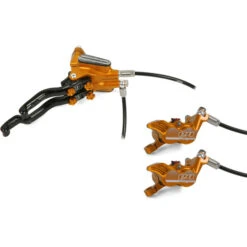 HOPE TECH 3 E4 DUO Double Lever Right Brake No Rotor Orange