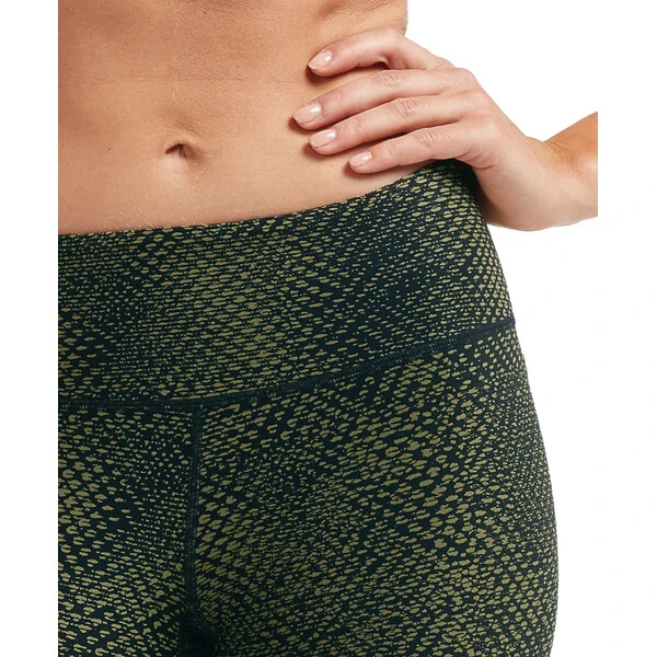 2XU PRINT MID-RISE COMPRESSION Women's Tights Black/Green - Image 4