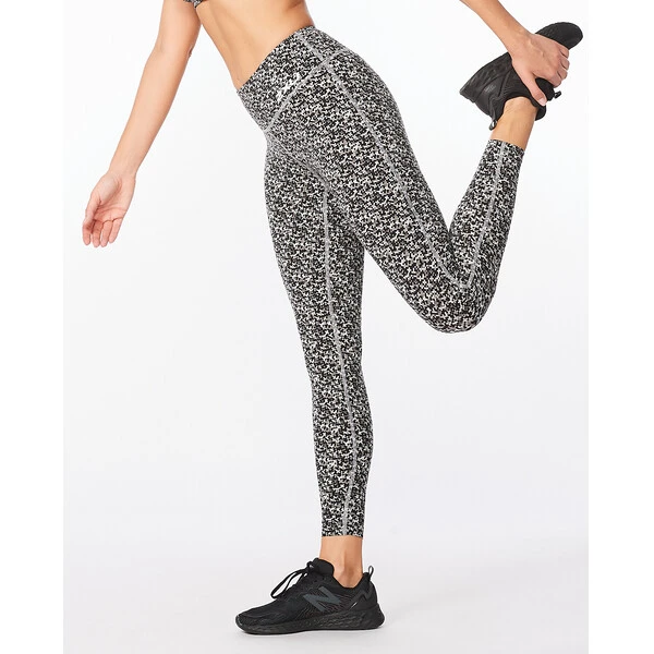 2XU FORM PRINT MID-RISE COMPRESSION Women's Tights Grey 2022 - Image 2
