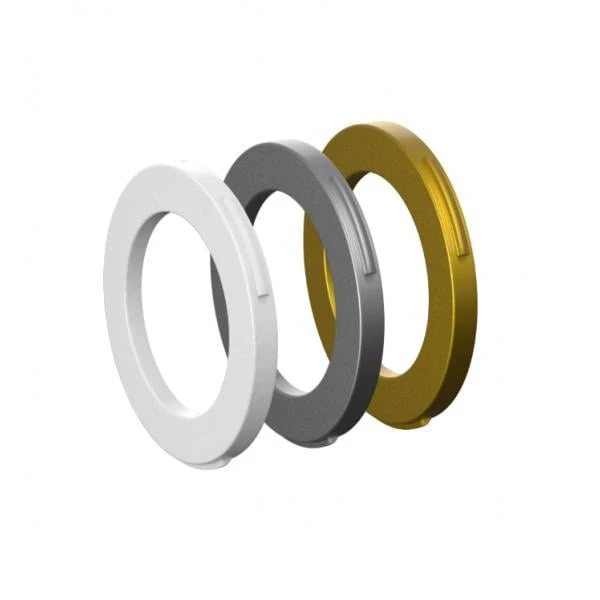 MAGURA Set Of 6 Caliper Covers 2 Pistons White/Gold/Silver