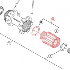 SHIMANO SLX M678/MT66/MT68 Freehub Body Kit 12 Mm Axle #Y3TL98040