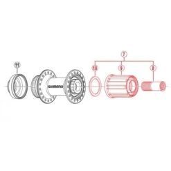 SHIMANO FH-RM35 Freehub Body #Y3TE98040