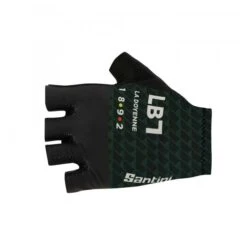 SANTINI LIEGE BASTOGNE LIEGE Short Finger Gloves Black/Green 2022