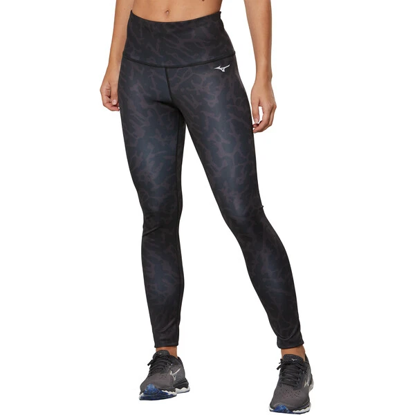 MIZUNO PRINTED Women's Tights Black - Image 3