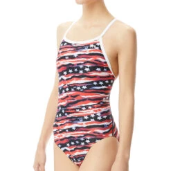 TYR ALL AMERICAN Women's Swimsuit (One Piece) Red/White/Blue