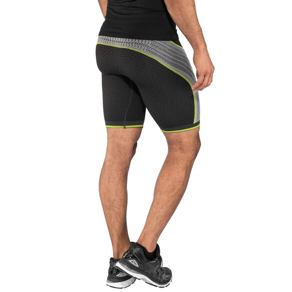 UYN ALPHA Running Shorts Black/Grey/Yello - Image 2
