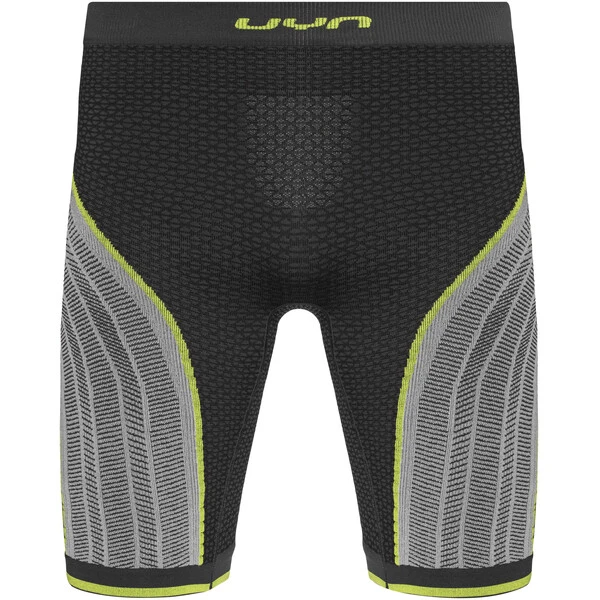 UYN ALPHA Running Shorts Black/Grey/Yello - Image 3