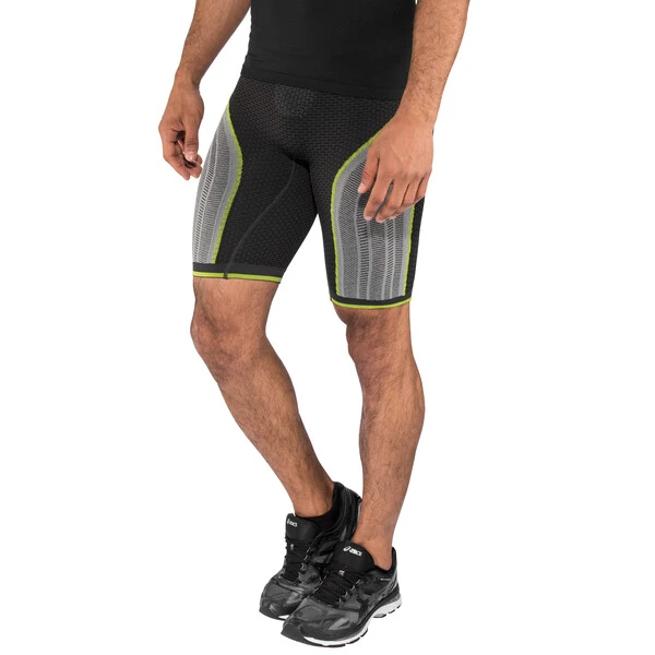 UYN ALPHA Running Shorts Black/Grey/Yello
