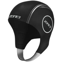 ZONE3 Neoprene Swim Cap Black/Silver