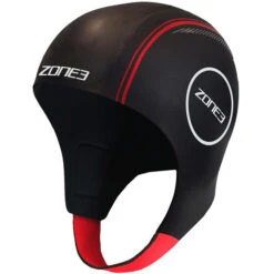 ZONE3 Neoprene Swim Cap Black/Red