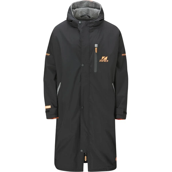 ZONE3 OVERSIZED POLAR FLEECE Robe Black/Orange