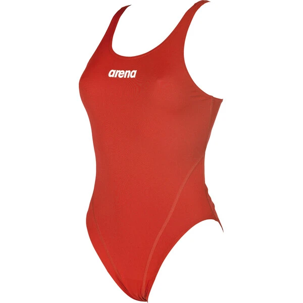ARENA SOLID SWIM TECH HIGH Women's Swimsuit (One Piece) Red/White 2022