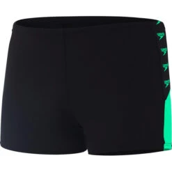 SPEEDO BOOM LOGO SPLICE Swimming Boxers Black/Green 2022